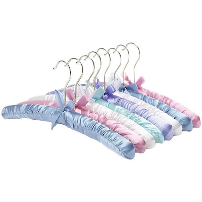 Whitmor Satin Padded 6.95 x 15.75 x 1.25 Hanger Set, Pastel