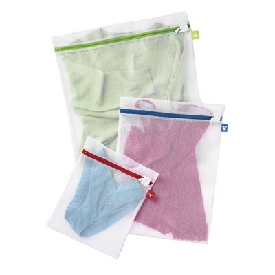 Whitmor Color Coded Mesh Wash Bag; 3/Set
