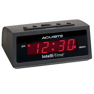 AcuRite® Chaney Instruments 13002A2 Intelli-Time Digital Alarm Clock, Black