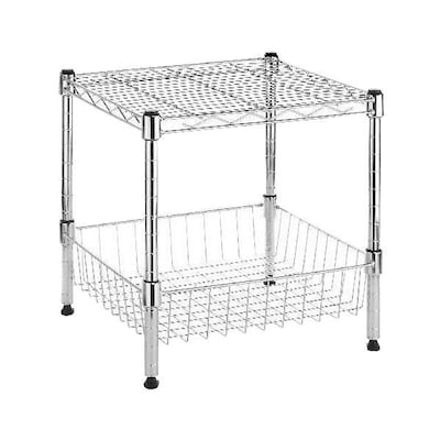 Whitmor Supreme Stacking Shelf With Basket, Chrome (60542364)