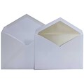 JAM Paper® Lined Wedding Envelope Set, 5.75 x 8, White with Pearl Lined Envelopes, 100/pack (526SE4050)