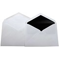 JAM Paper® Lined Wedding Envelope Set, 5.75 x 8, White with Black Lined Envelopes, 100/pack (526SE4090)