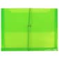JAM Paper® Plastic Envelopes with 2 5/8 Expansion, Elastic Closure, Letter Booklet, 9.75 x 13, Lime Green Poly, 1/pk (218E25LI)