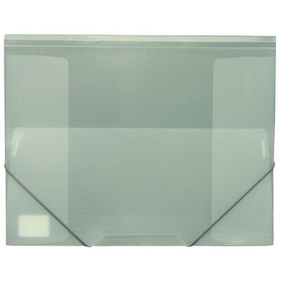 JAM Paper Plastic Portfolio Case with Elastic Closure, Clear (233212330)