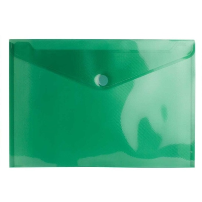 JAM Paper® Plastic Envelopes with Hook & Loop Closure, Letter Booklet, 9.75 x 13, Green Poly, 12/p