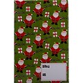 JAM Paper® Holiday Bubble Padded Mailers, Medium, 8.5 x 12.25, Green Santa Design, 6/Pack (SS40MDM)