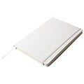 JAM Paper® Hardcover Lined Notebook with Elastic Closure, Large, 5 7/8 x 8 1/2 Journal, White, Sold Individually (340526604)