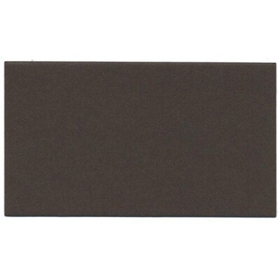 JAM Paper® Blank Flat Note Cards, 3Drug Size, 2 x 3 1/2, Chocolate Brown, 100/Pack (117512694)