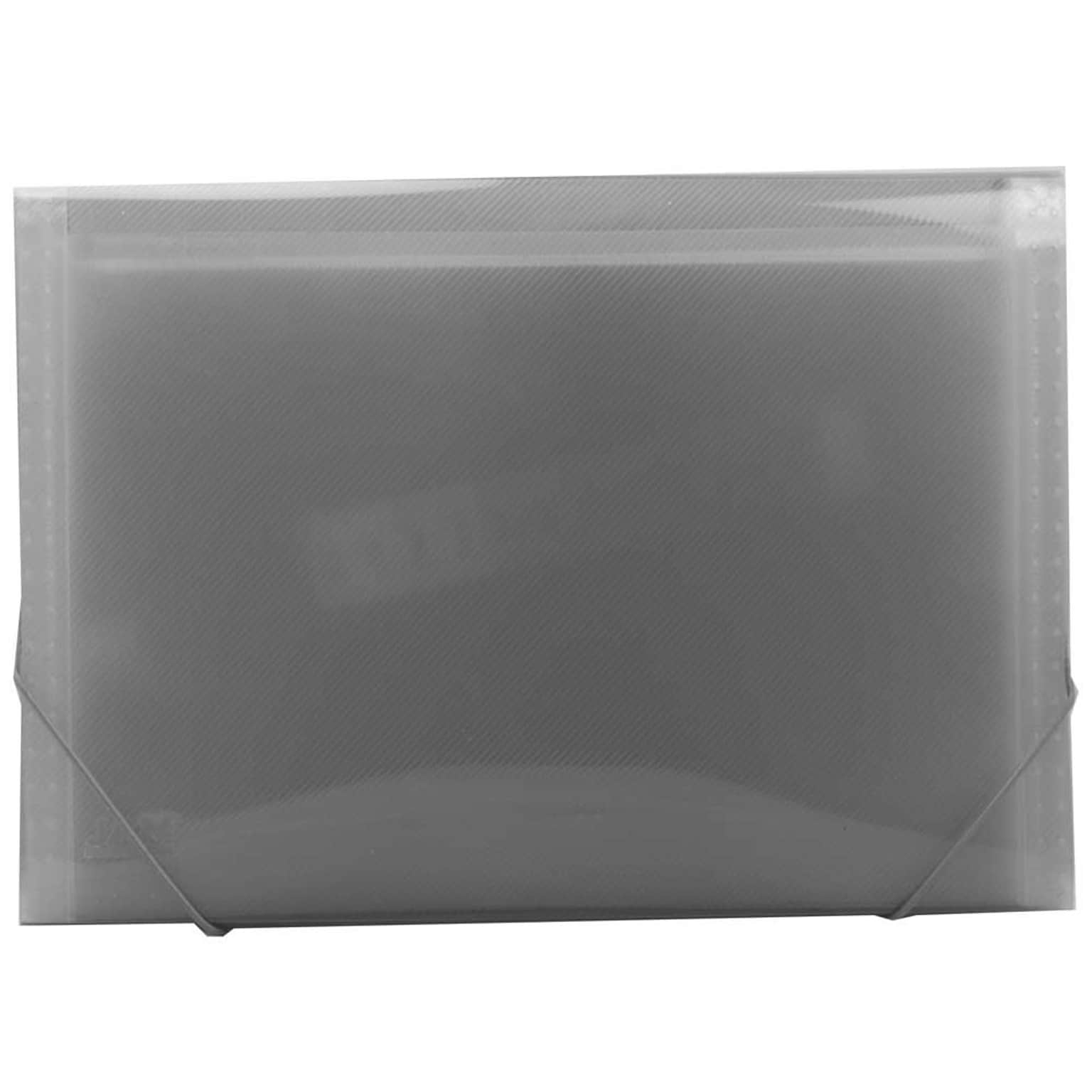 JAM Paper® 13 Pocket Expanding File, Legal Size, 10 x 15, Smoke Grey, Sold Individually (419EX13SM)