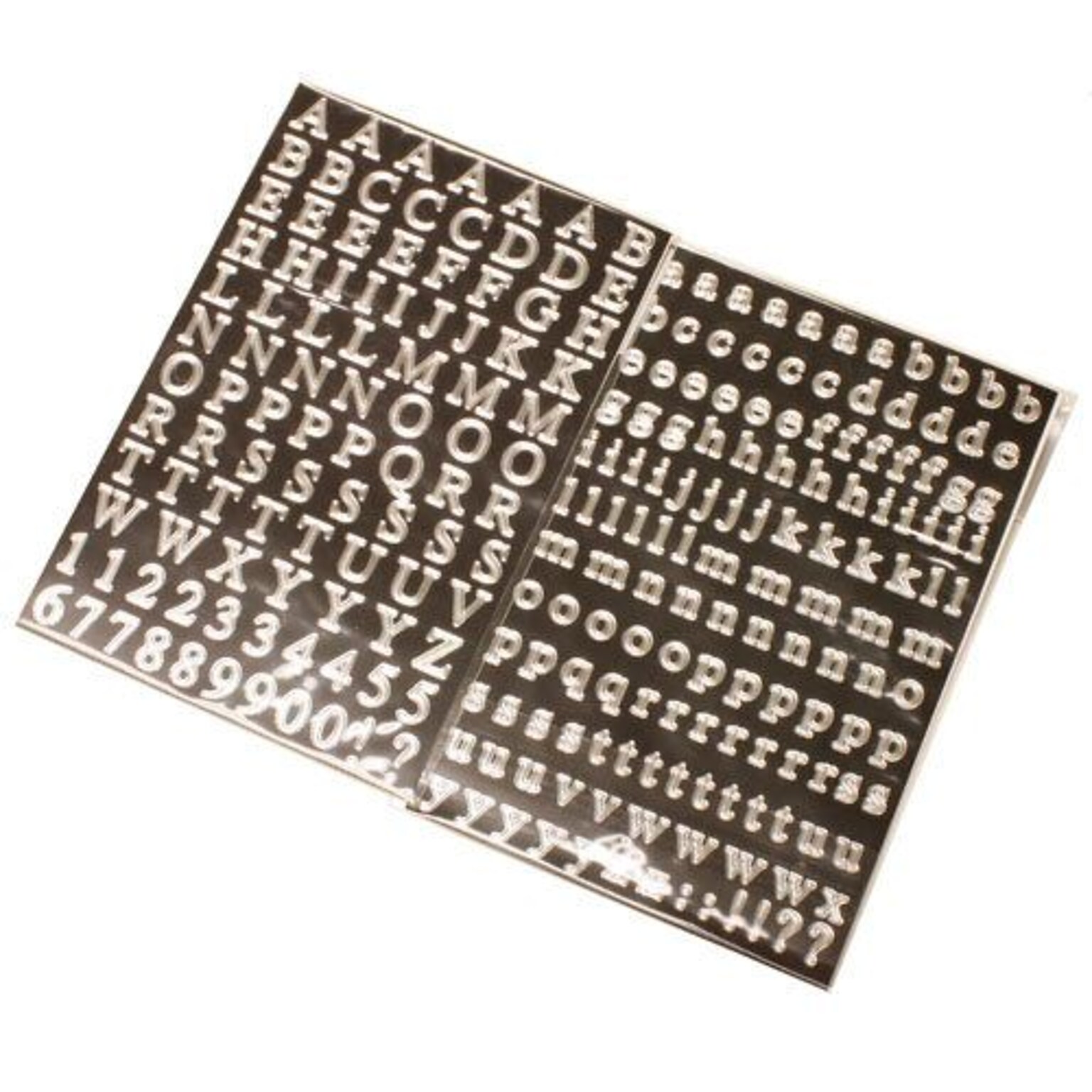 JAM Paper® Self-Adhesive Alphabet Letter Stickers, Silver, 242/Pack (132811517)