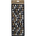 JAM Paper® Self-Adhesive Alphabet Letter Stickers, Gold and Silver, 96/Pack (2132816503)