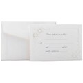 JAM Paper® Fill-in Wedding Reply Card Set, Shiny Flowered Border, 25/pack (354628222)