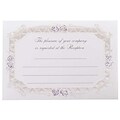 JAM Paper® Reception Fill-In Cards Set, Blue Rose with Metallic Border, 25/Pack (354628226)