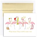 JAM Paper® Christmas Holiday Cards Set, Fashion Flamingo Warm Wishes, 18/pack (526816300)