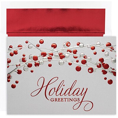 JAM Paper® Christmas Holiday Cards Set, Winter Wonderland, 16/pack (526M0814MB)
