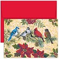 JAM Paper® Christmas Holiday Cards Set, Birds and Berries, 18/pack (526853200)