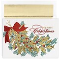 JAM Paper® Christmas Holiday Cards Set, Peace and Joy Christmas Holly, 16/pack (526851900)
