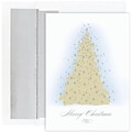 JAM Paper® Christmas Holiday Cards Set, Peace and Joy Frosted Tree, 16/pack (526823300)