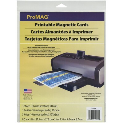 ProMAG® Printable Magnetic Cards, 2 x 3 1/2
