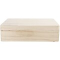Darice® Wood Hinged Memory Box, 12 x 9 1/8 x 3 1/4