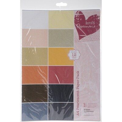 Docrafts® Papermania Paper Pack, Pearlescent, 11 3/4 x 8 1/4