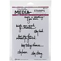 Ranger Dina Wakley Media Cling Stamps, 6 x 9, Handwritten Quotes
