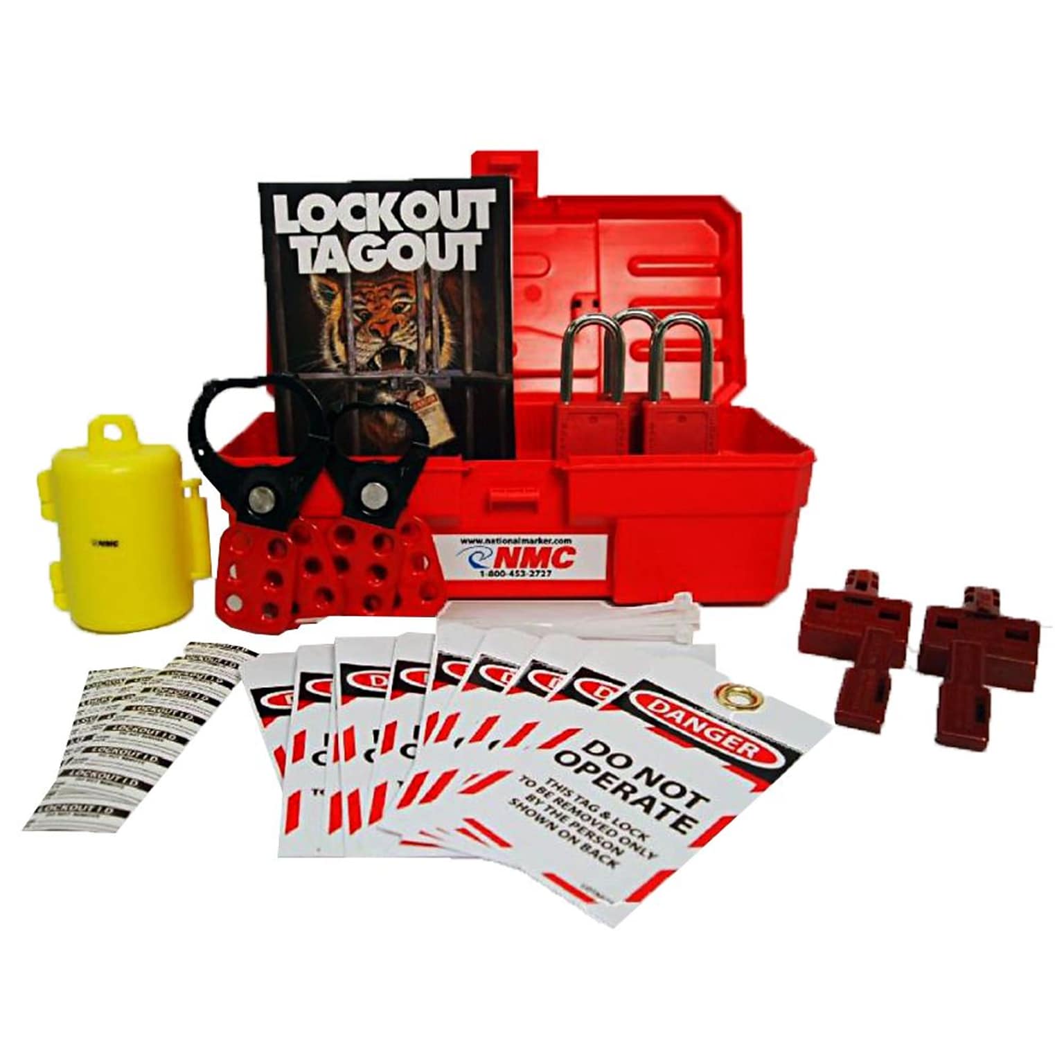 Electrical Lockout Center, Complete Yellow Board, Wire Basket, Tool Box And Contents, 16 X 14
