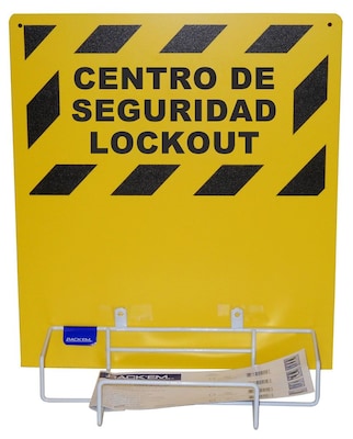 Loto,Electrical Lockout Bilingual, Backboard And Rack, 20X14