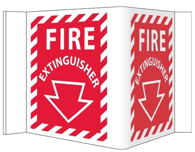 Visi, Fire Extinguisher, 5.75X8.75, PVC Plastic