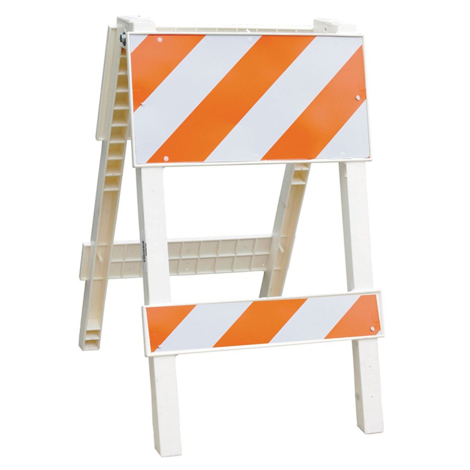 Mutual Industries Type 2 488 Plastic Barricade, Orange/White (14672-2-8)