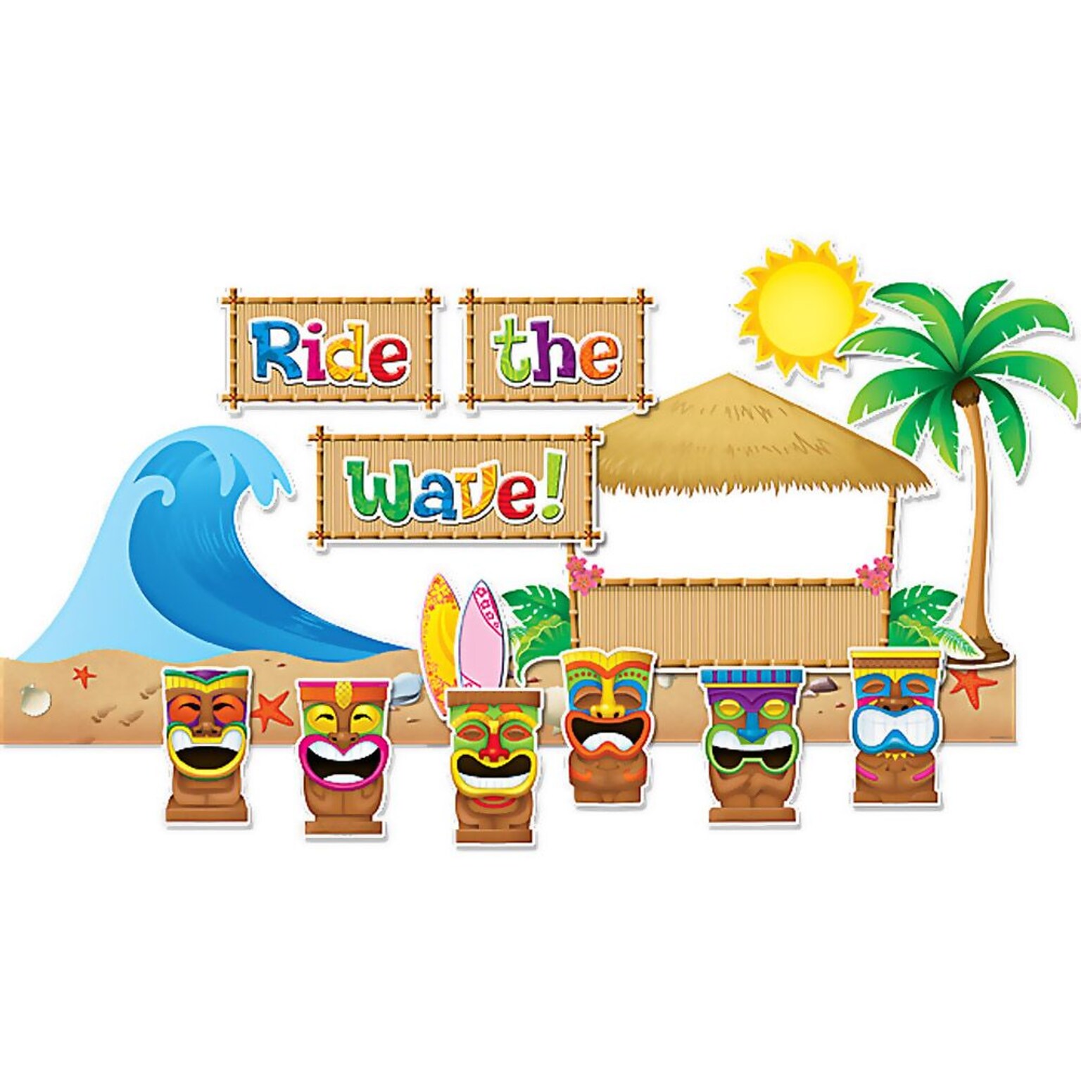 Teacher Created Resources Bulletin Board Display Set, Surfs Up (TCR5517)