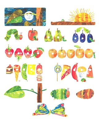 Little Folks Visuals Eric Carle Flannelboard Set, The Very Hungry Caterpillar (LFV22801)