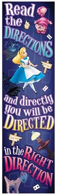 Eureka® Directions Vertical Banner, Alice In Wonderland, PreK - 12th Grade (EU-849034)