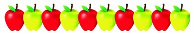 Hygloss Classroom Border, Green and Red Apples, Infant - 12th Grade (HYG33650)