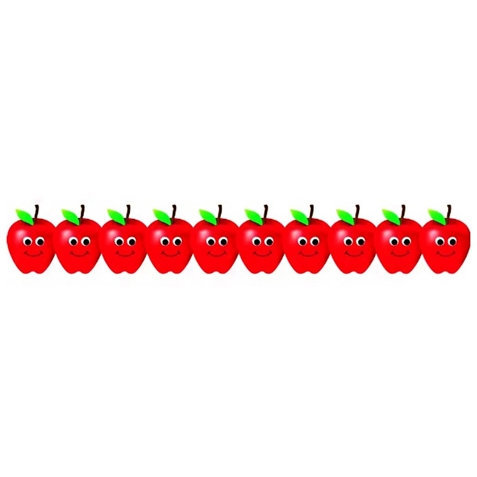 Hygloss Classroom Border, Happy Apples Die-Cut, Infant - 6th Grade (HYG33646)