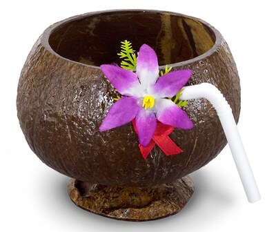 S&S® Coconut Cups With Flower, 12/Pack