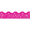 Trend Enterprises® Toddler - 6th Grade Terrific Trimmer, Pink Bubbles/Flowers/Swirls, 12/Pack