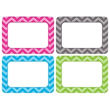 Teacher Created Resources All Grade Name Tags/Label, Chevron, Multi-Pack, 36/Pack