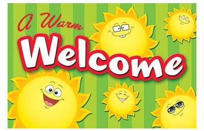 Teacher Created Resources Welcome Post Card, Happy Suns, 4 x 6 (TCR5461)