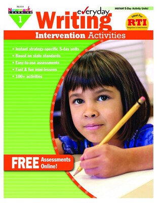 Newmark Learning Everyday Writing Intervention Activities Book, Grade 1