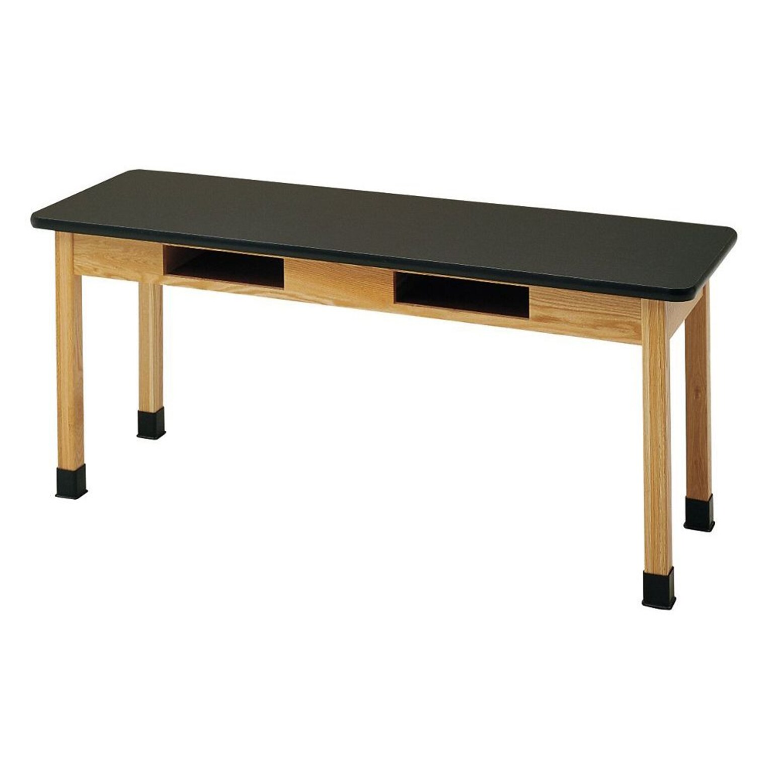 Diversified Woodcrafts Rectangular Science Table, 60 x 24, Black/Oak (C760LBBK30N)