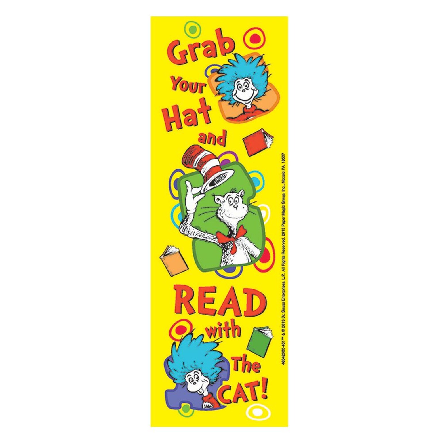 Eureka Dr. Seuss Bookmarks: Grab Your Hat, 36/Pack (EU-834206)