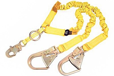 DBI/Sala ShockWave2™ 6 100% Tie-Off Tubular Web Stretch Shock Absorbing Lanyard, Yellow