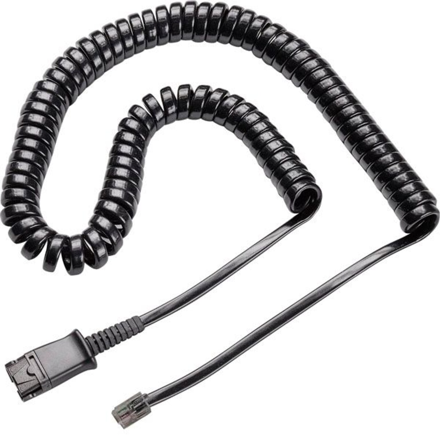 Poly U10P-S Quick Disconnect to Modular Cord Adapter Cable, Black (784S0AA)