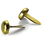 Officemate Round Head Fasteners, 1/2" Shank, Brass, 100/Box (OIC99802)
