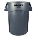 Rubbermaid Brute Plastic Trash Can with no Lid, Gray, 10 gal. (FG261000 GRAY)
