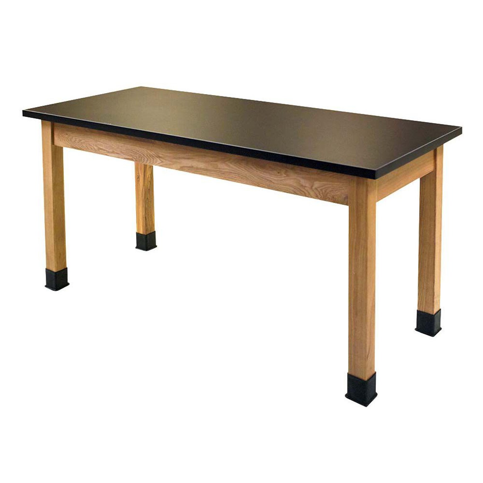 National Public Seating Chemical Resistant Series Rectangular Science Table, 30 x 60, Black/Ashwood (SLT2-3060C)