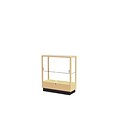 Waddell 40 x 36 Wood & Glass Display Cases Honey Maple