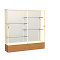 Waddell 72 x 72 Wood, Aluminum & Glass Reliant Series Case, Carmel Oak