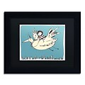 Trademark Carla Martell Boy on Bird Art, Black Matte W/Black Frame, 11 x 14